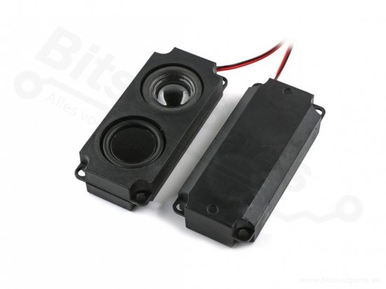 Speaker set 8 Ohm 5 Watt Stereo in enclosure